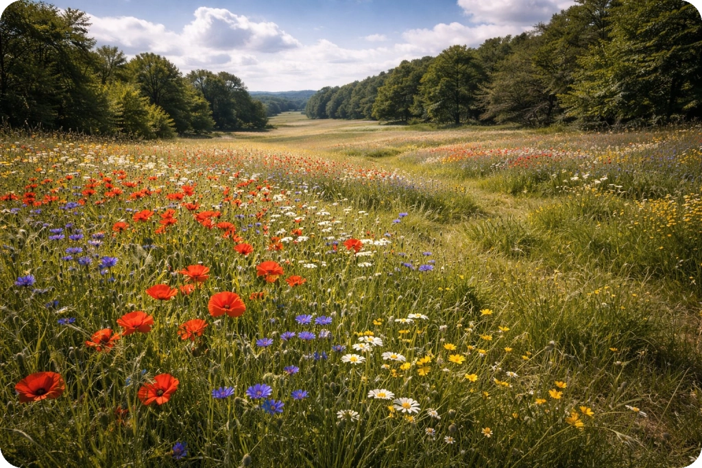 champ de fleurs sauvages