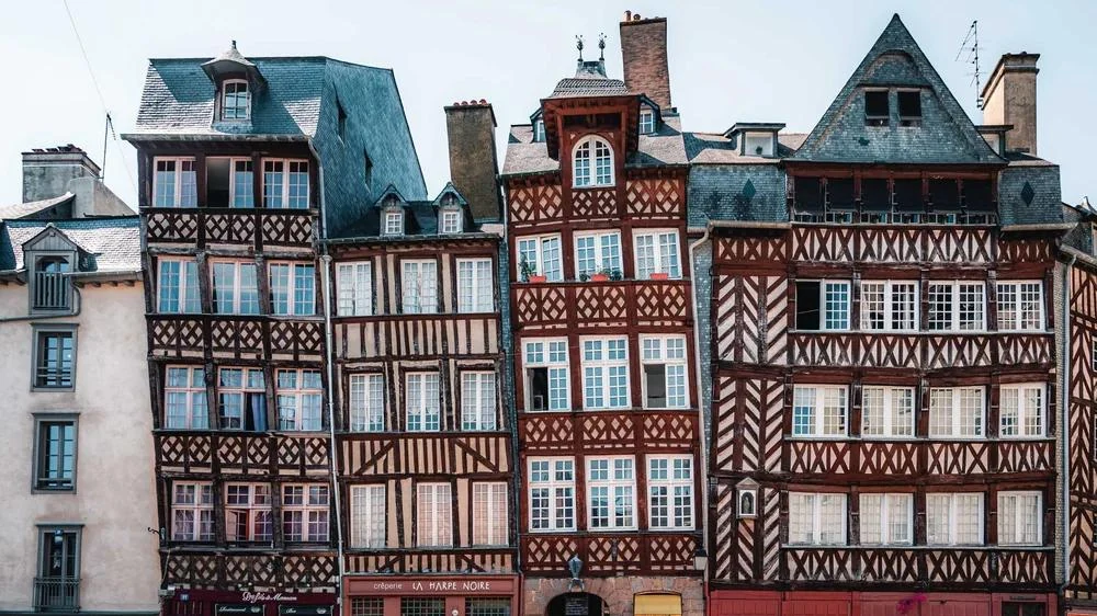 Maisons à colombages dans le centre historique de Rennes